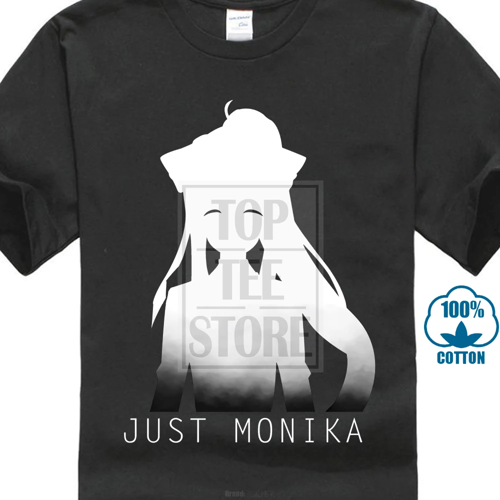 Just Monika Doki Literature Club мужские черные футболки рубашка одежда | Мужская