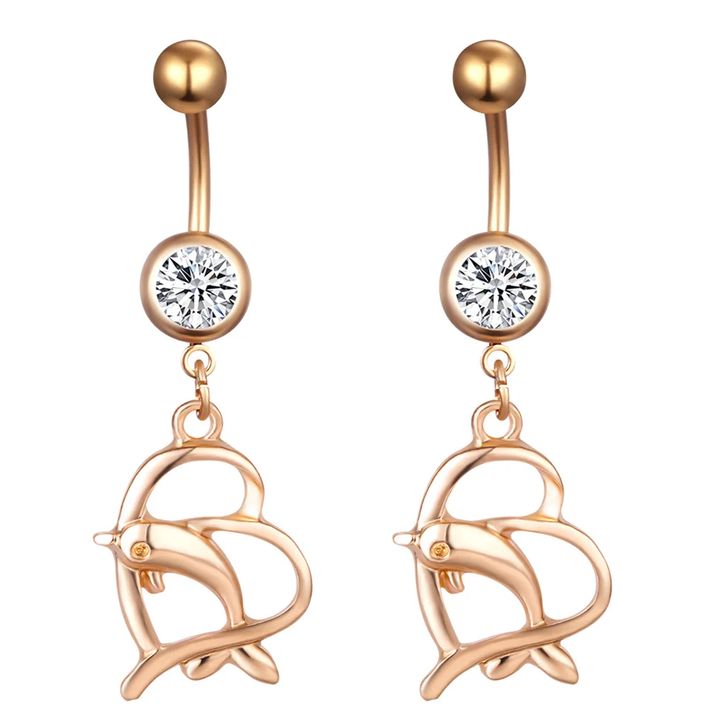 dolphins navel belly button rings piercing ombligo nombril ring orecchini piercings helix |