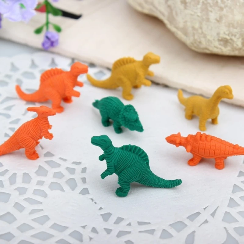6X милые Животные Динозавр Резина Карандаш Ластик формы ластики для детей