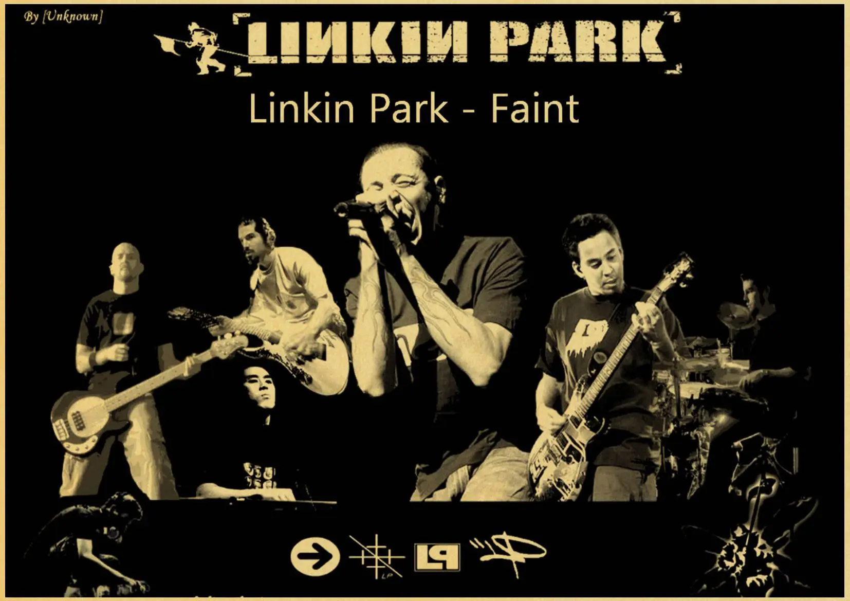 Рок-музыка плакат LINKIN PARK крафт-бумага Ретро Плакаты для дома декоративная роспись стены Искусство