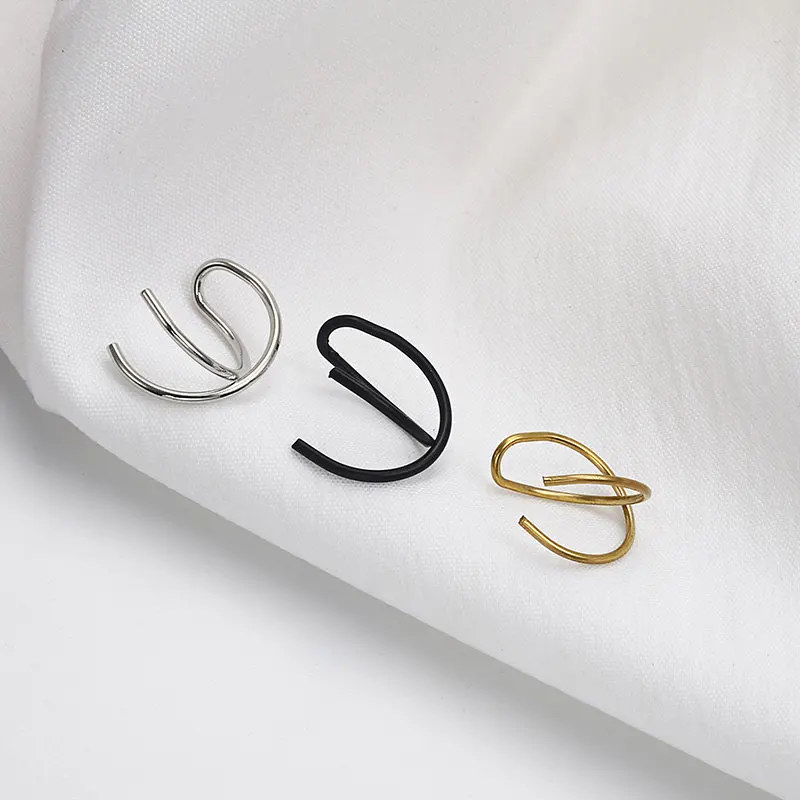 Женские серьги в стиле панк простые U-образной формы эффектные ювелирные изделия