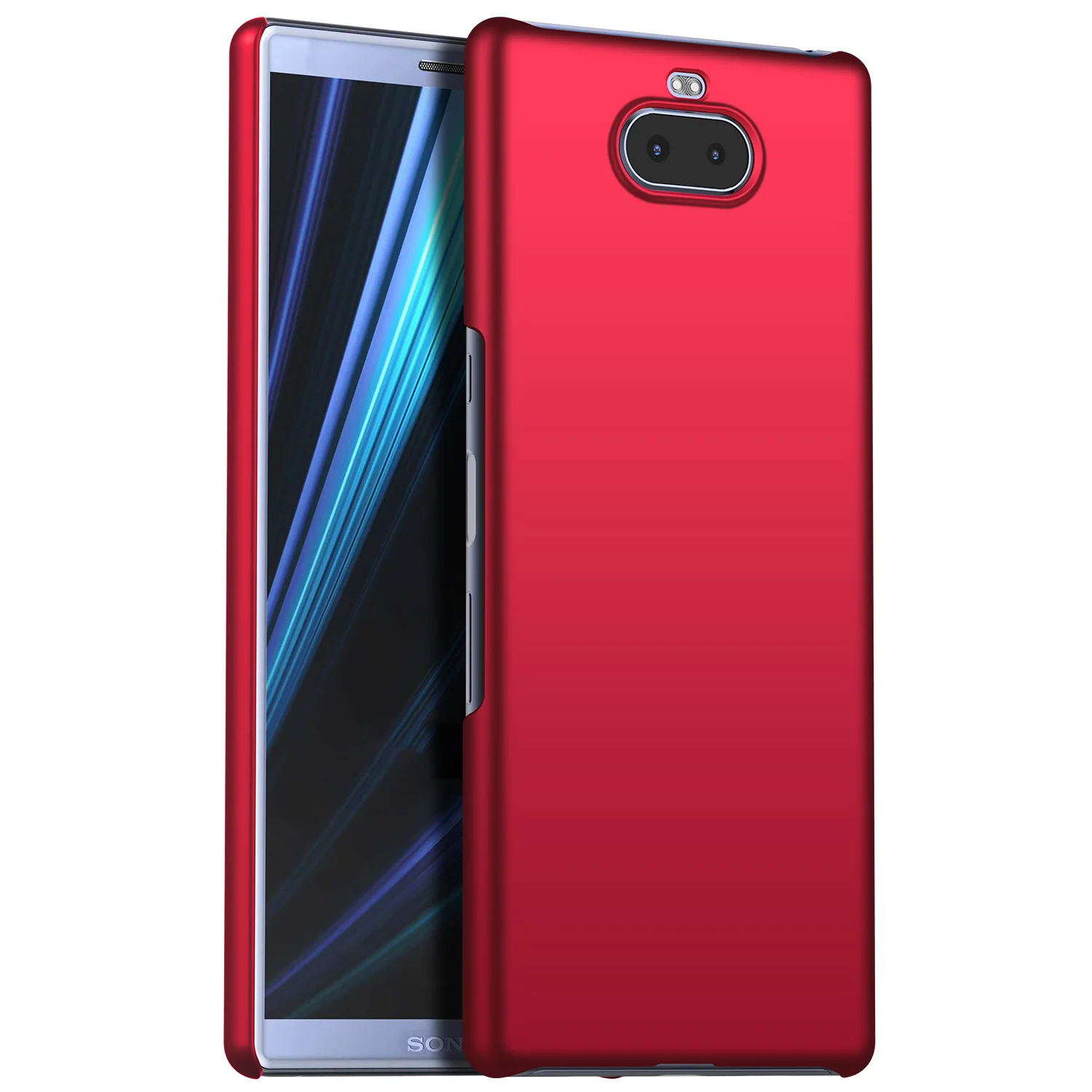 Smooth red Чехол для sony Xperia 10 Plus, роскошный Высококачественный жесткий Тонкий чехол из поликарбоната, матовый защитный чехол на заднюю панель s для sony Xperia 1 Xperia10 - Цвет: Smooth red