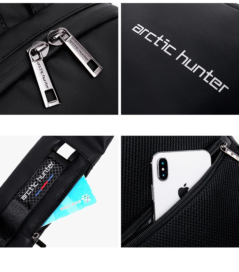 ARCTIC HUNTER Мужская USB Водонепроницаемая нагрудная сумка, мужская сумка-мессенджер для отдыха, сумка на плечо для подростков, дорожная сумка через плечо