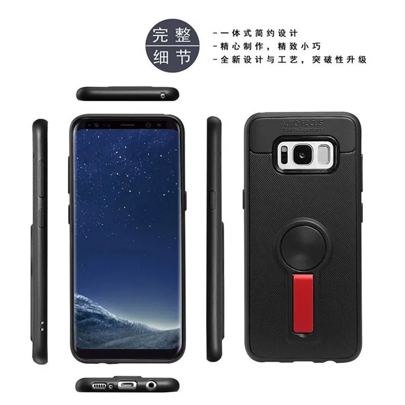 Гибридный бронированный автомобильный Магнитный кронштейн для samsung Galaxy A8 Plus 2018