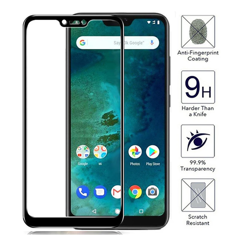 Закаленное стекло для Xiaomi mi a2 lite light mia 2 защитное с полным покрытием Защита экрана