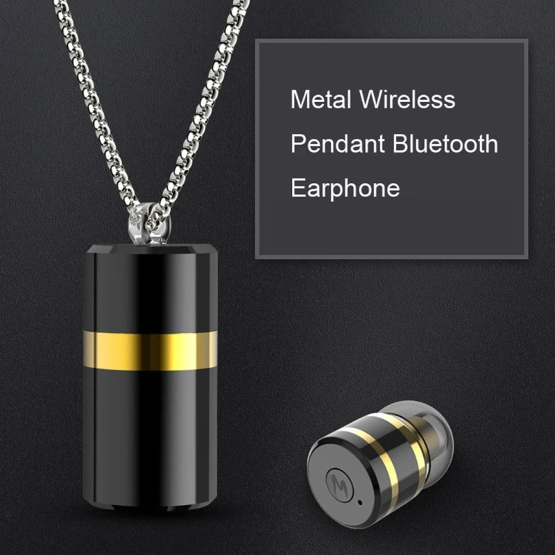 TCunPT M2 Беспроводная Bluetooth металлическая подвеска наушники ожерелье гарнитура с