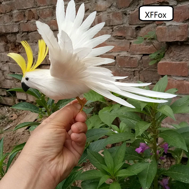 

cute real life wings white parrot model foam&feather simulation cockatoo bird gift about 20x30cm xf0267