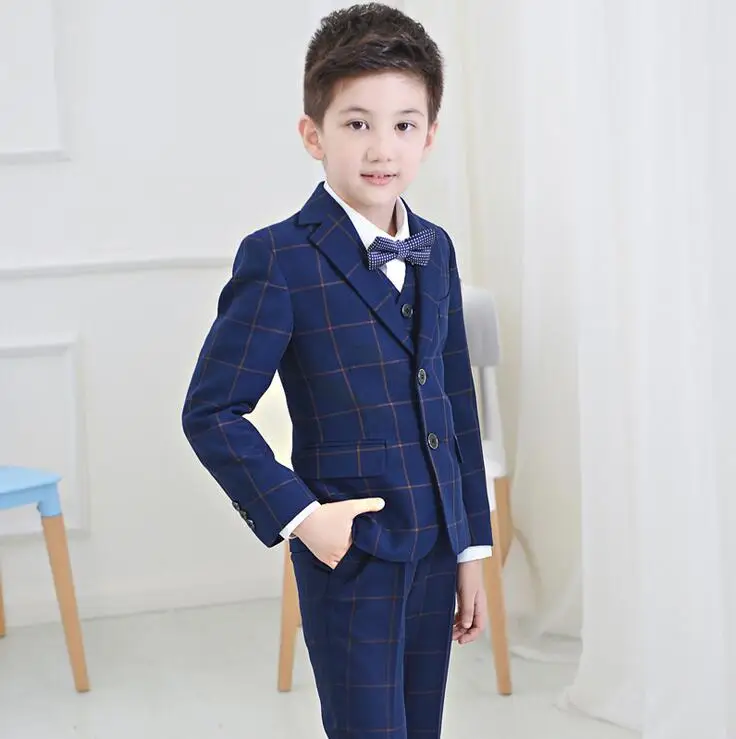 Детский костюм в клетку английском стиле Модель 2016 года платья для девочек с