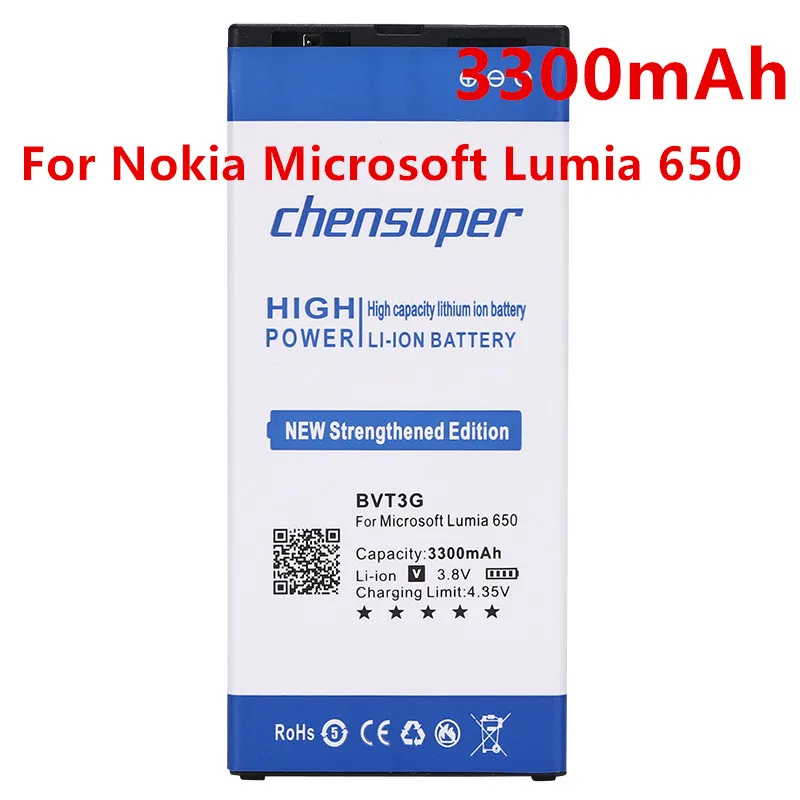 2019 100% Новинка 3300 мАч BV T3G аккумулятор для Nokia Microsoft Lumia 650 RM 1154 BVT3G|Аккумуляторы