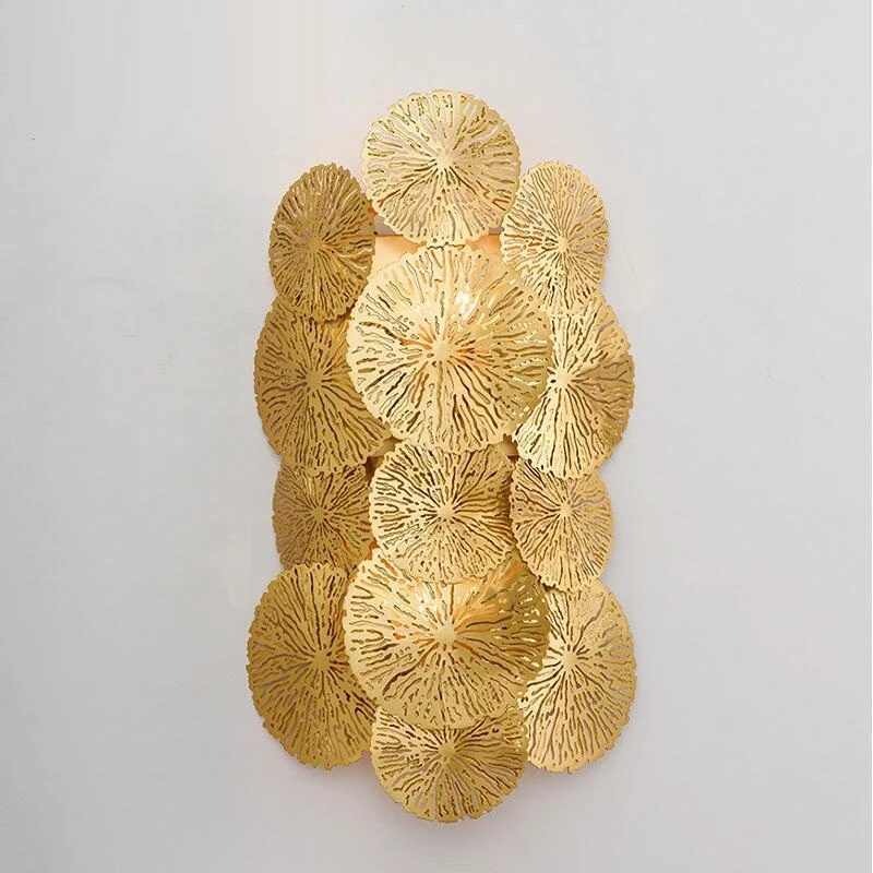 

Modern copper wall lamp hollow design for living room hotel lobby wall lamp villa wall decoration lamp