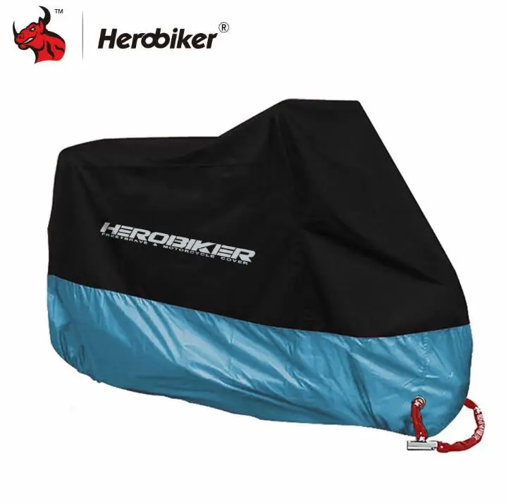 Herobiker мотоцикл четыре сезона Водонепроницаемый/пыленепроницаемый/УФ защитный для наружного внутреннего мотороллера мотоцикл Дождевик M-XXXXL - Цвет: 8
