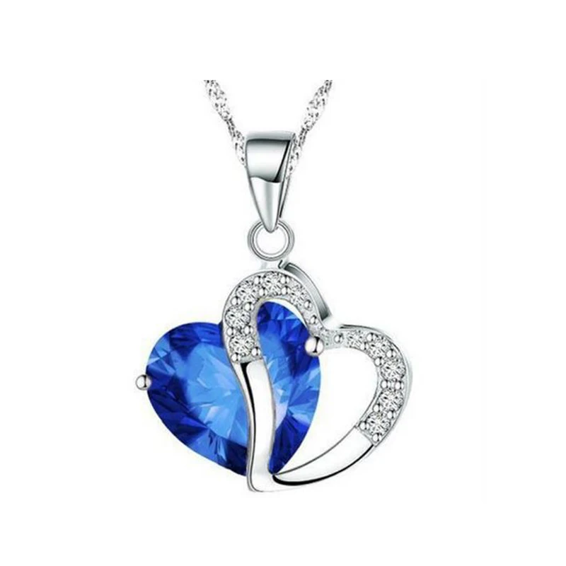 Кристалл алмаза женские ожерелье Короткие персик кулон сердце|pendant woman|pendant