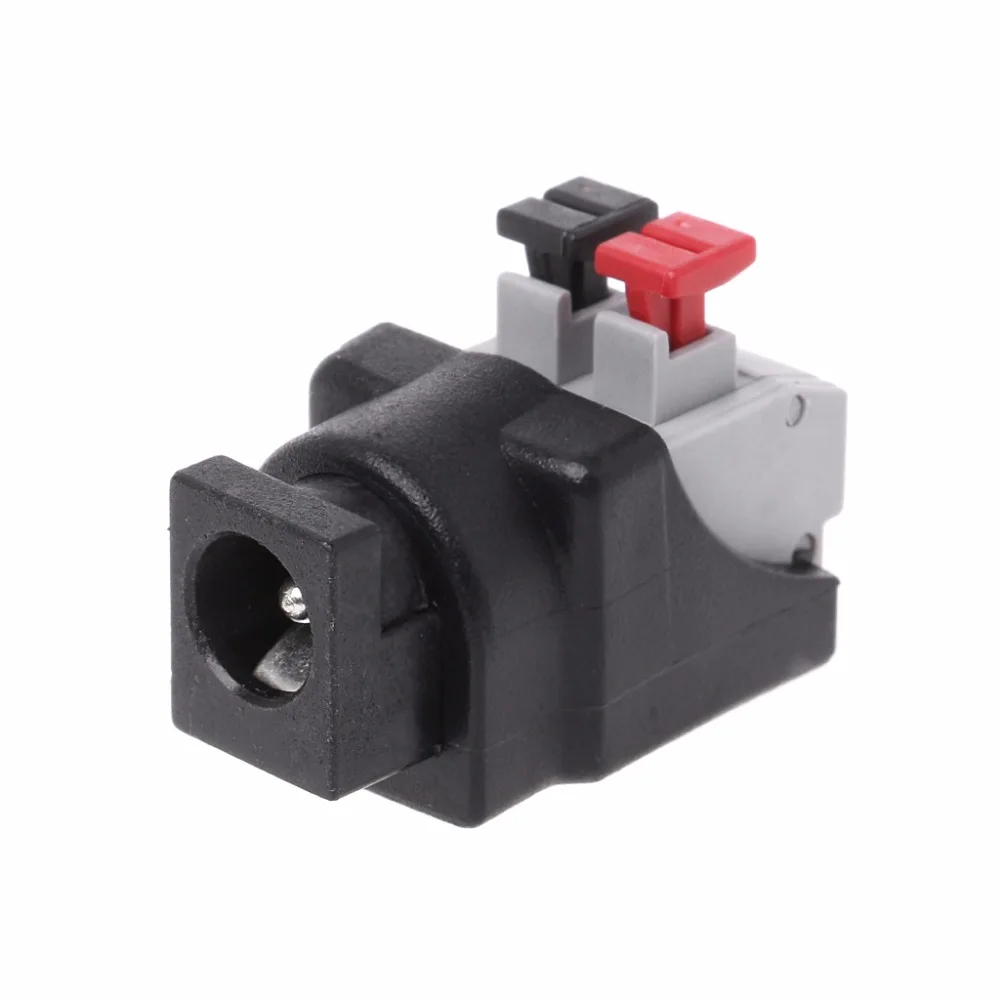 5.5x2.1mm DC Female Jack Connector Plug Adapter Push Type Quick Power | Обустройство дома