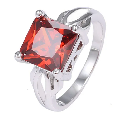 Женское модное серебряное кольцо в виде граната подарок на день любви|garnet ring|silver