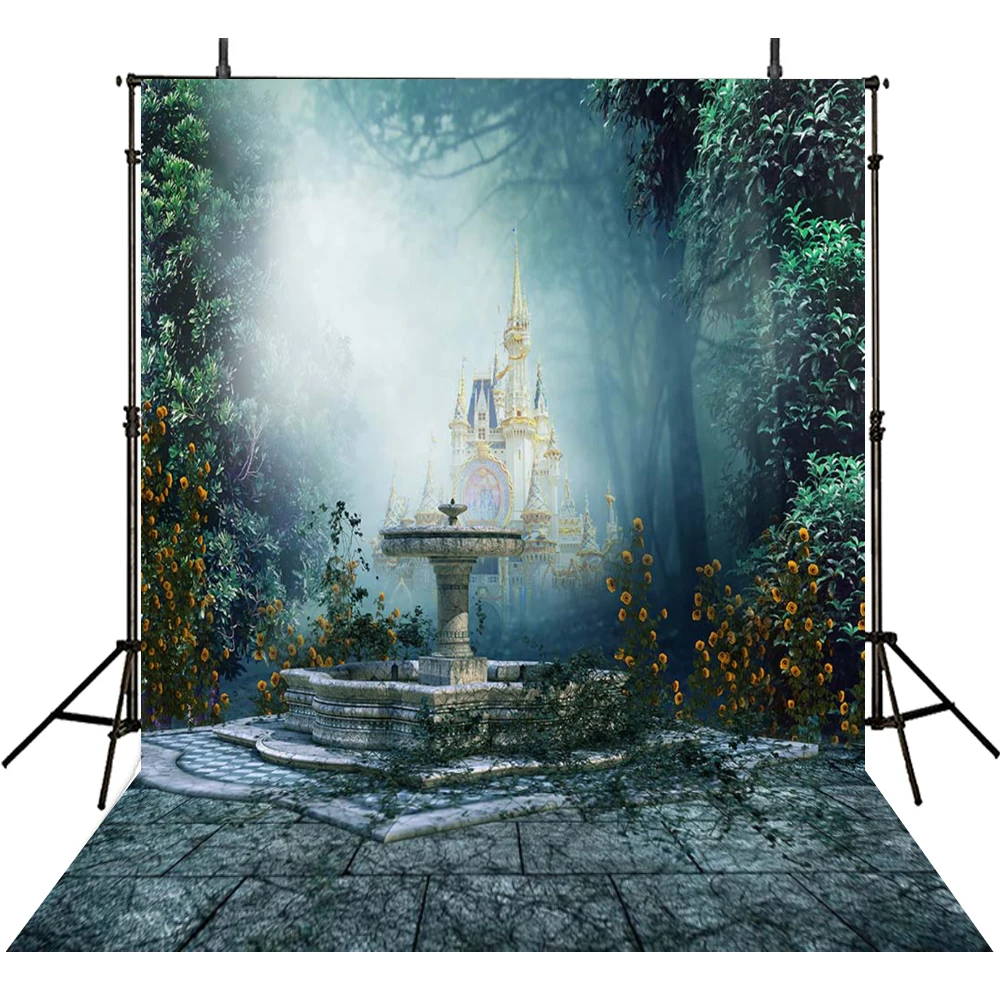 Сказка 5 * 6.5ft фотография заднего фона замка для фотосъемки в свадебном стиле фон