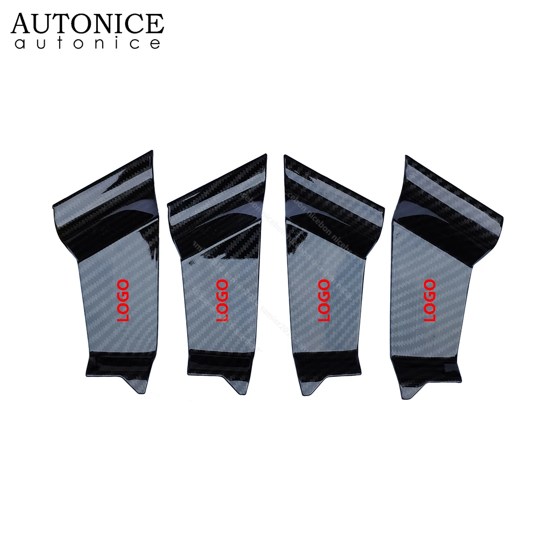 4 шт. цвет из углеродного волокна внутренняя дверная ручка панель Крышка отделка