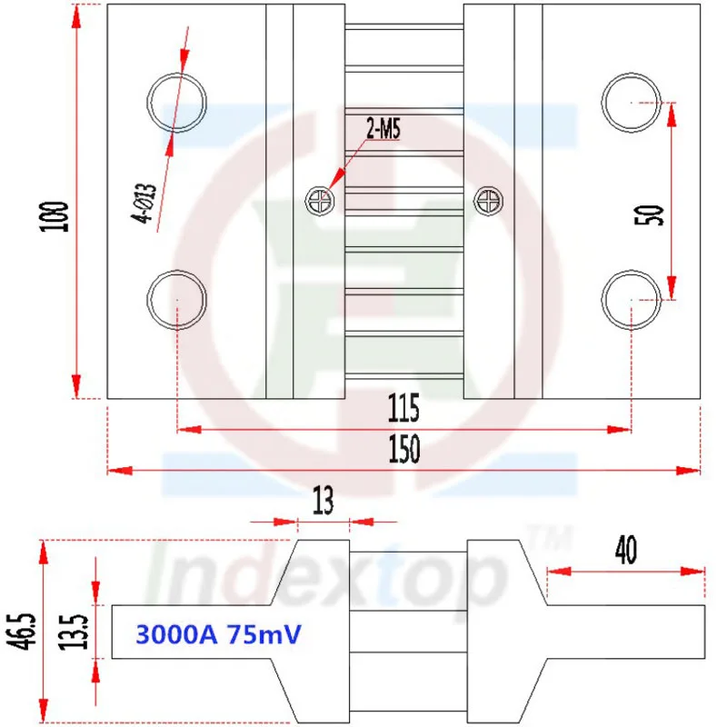 YDT DC diverter FL-39 75mv 1500A 2000A 2500A 3000A токовая шунтирующая резисторная панель для цифрового амперметра Аналоговый амперметр