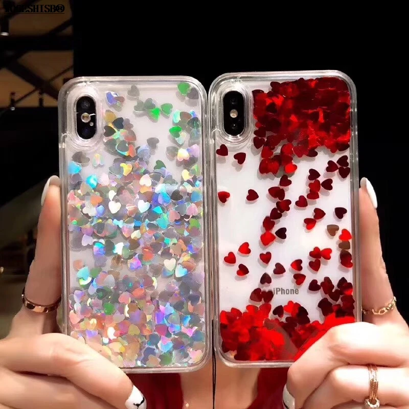 Жидкость чехол для iPhone X динамический Блеск Star зыбучие пески Мягкий силиконовый 6