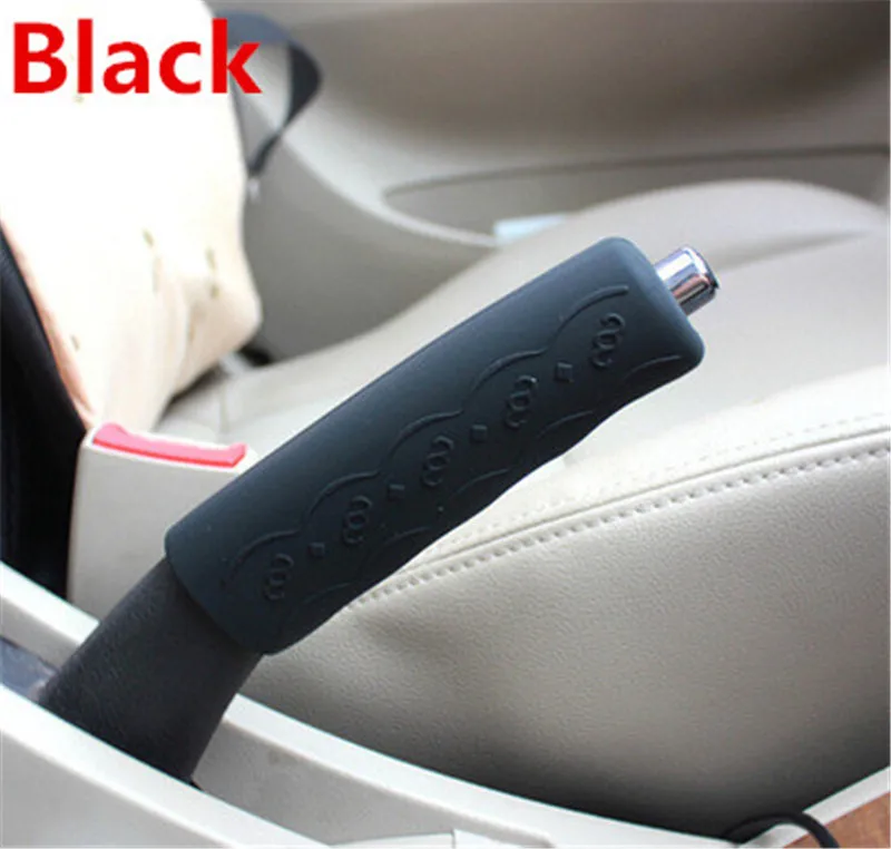 Black Handbrake Универсальный рычаг переключения передач SD Противоскользящий мягкий силиконовый грузовик автомобильный рычаг переключения передач Кнопка Ручного Тормоза защитный чехол ручка Крышка - Название цвета: Black Handbrake
