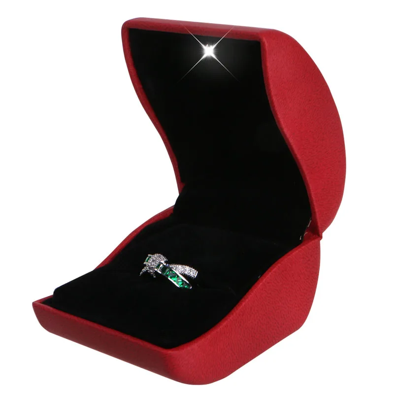 Светодиодная подсветка искусственная кожа свадебные ювелирные изделия|box box|hot