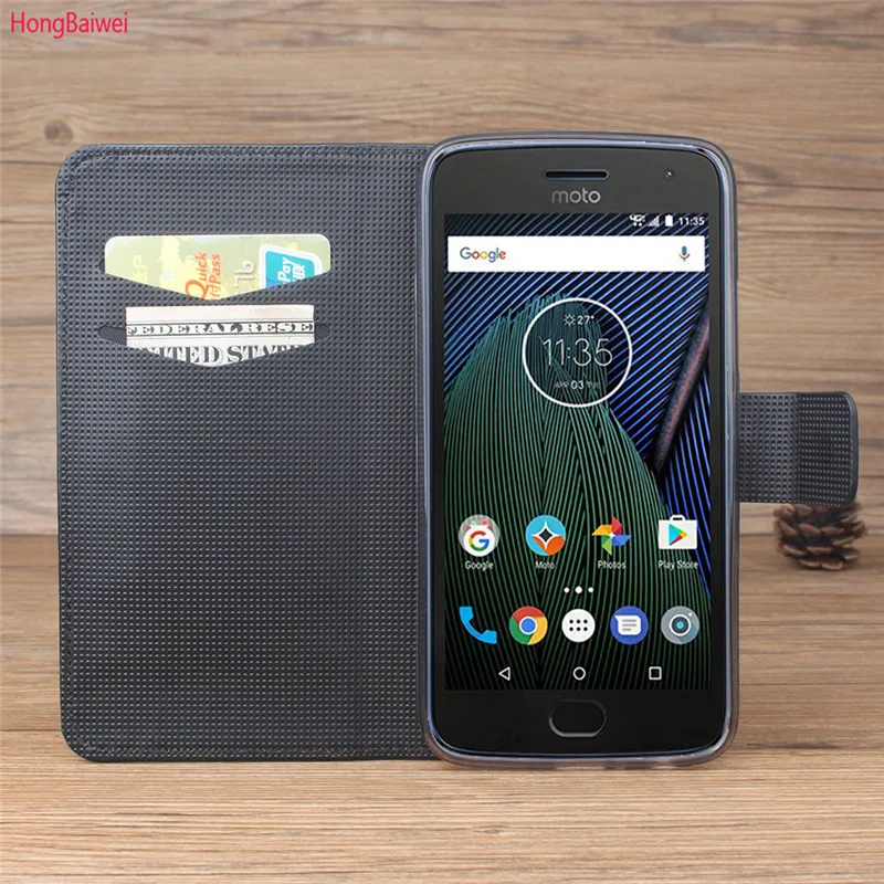 HongBaiwei для Motorola Moto G5 plus чехол из искусственной кожи мобильного телефона чехлы мото