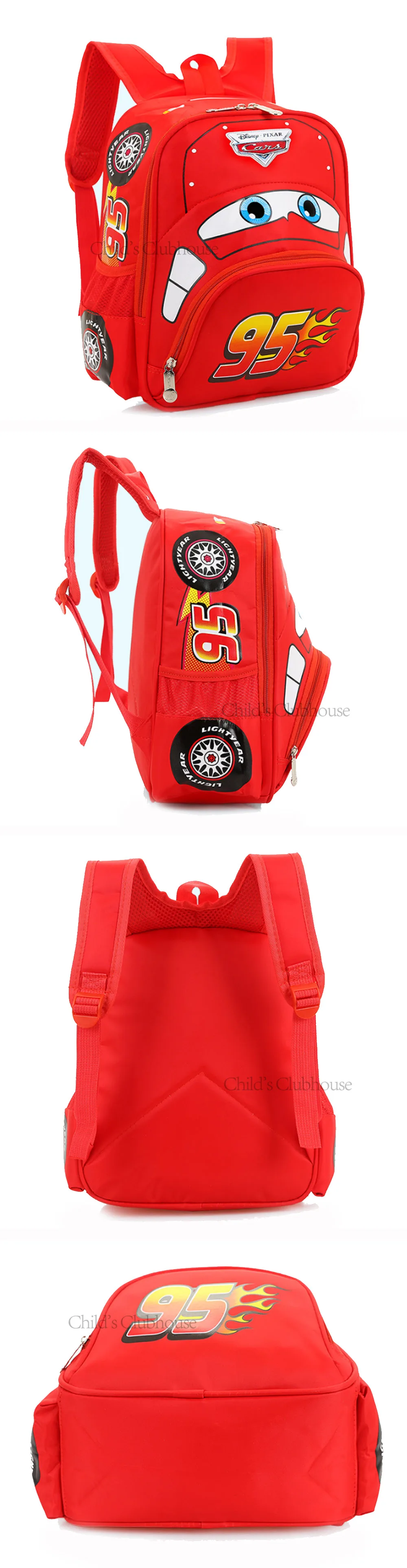 Disney Car Animation Lightning McQueen 3D рюкзак в Детский сад Школьный автомобиль сумка для игрушек Детский дорожный плюшевый рюкзак