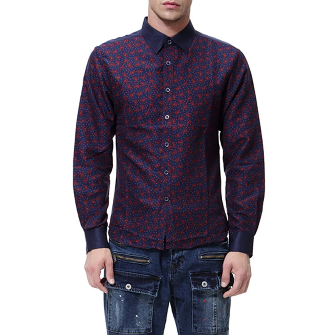 2018 Autumn New Style Men's casual long sleeved shirt collars camisa masculina camisas hombre modis Casual Cotton | Мужская одежда