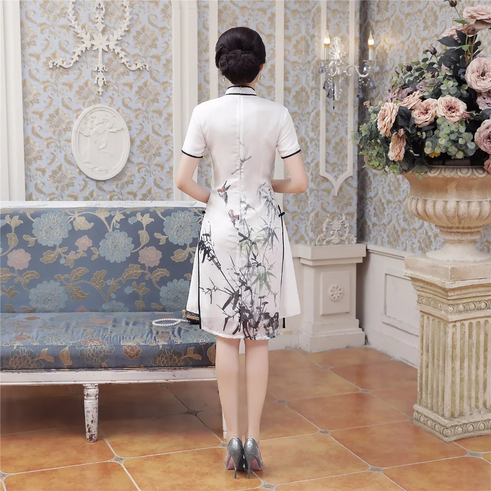 Традиционная китайская одежда для женщин Shanghai Story White Vietnam aodai женское китайское
