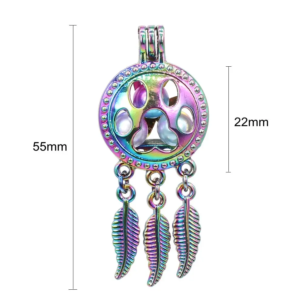 1 шт. Радужная клетка в виде собачьей лапы Ловец снов жемчужное ожерелье