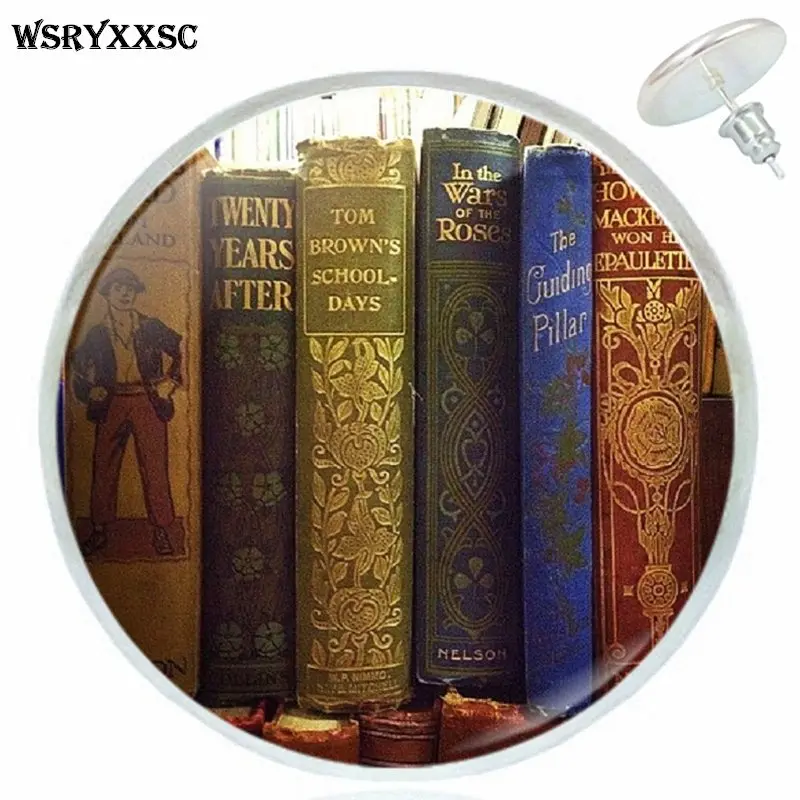 as picture EJ глазурь для женщин свадебные старинные книги старинные ювелирные изделия с бронзой/серебро/Золотой зажим серьга-гвоздик серьги - Окраска металла: as picture