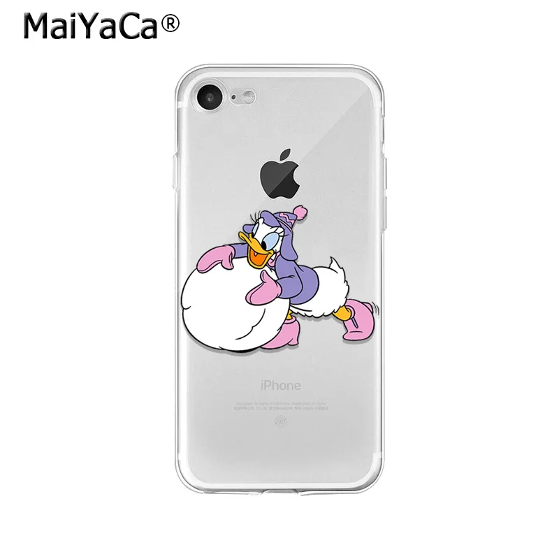 Мягкий ТПУ чехол MaiYaCa Daisy Duck для iPhone X XS MAX 6 6S 7 7plus 8 8Plus 5 5S XR | Мобильные телефоны и