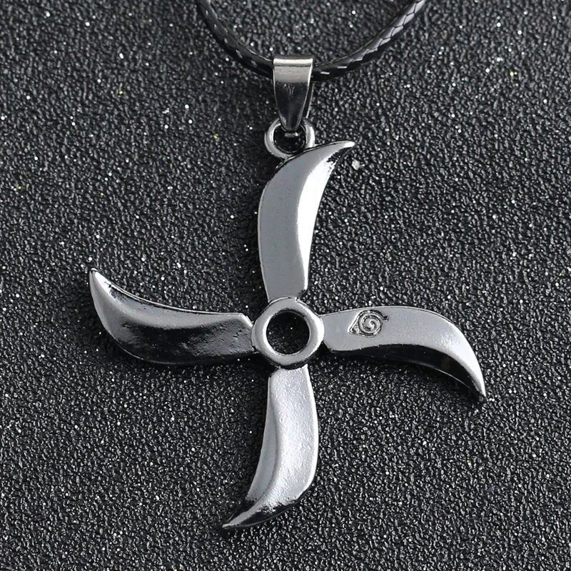 Ожерелье Наруто ниндзя Саске шурикен Дротика оружие лист Коноха деревенский