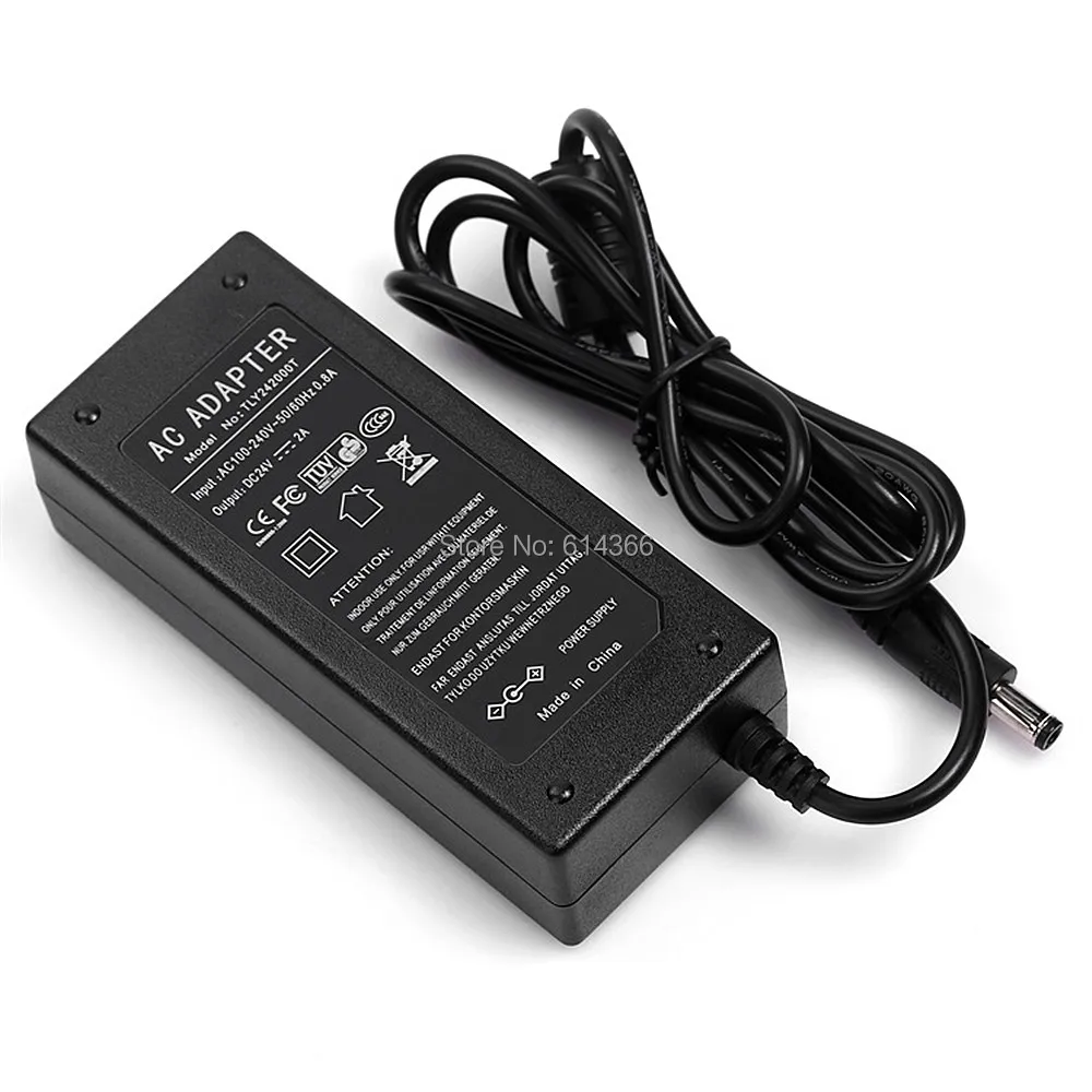 AC 110 240V 24V 2A 48W Универсальный адаптер питания зарядное устройство США EU UK AU Для