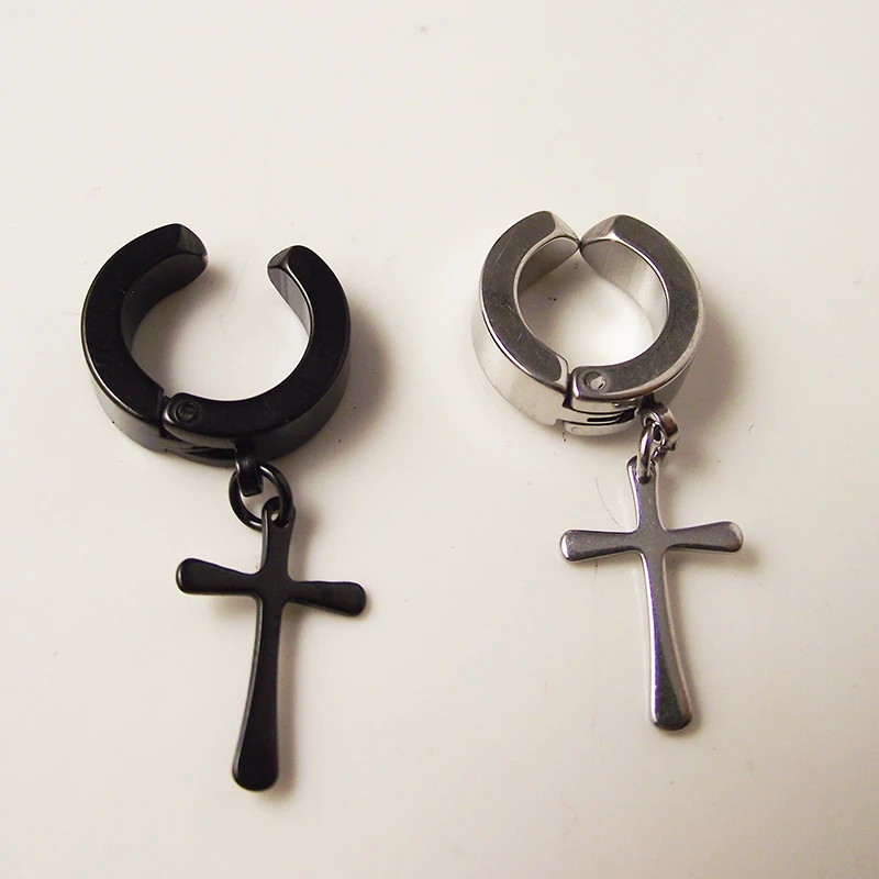 Серьги-гвоздики из нержавеющей стали SaYao 2 шт. кресты в стиле панк для мужчин и