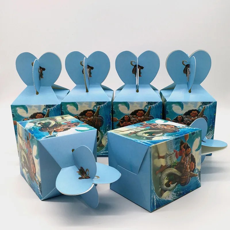 12pcs Ocean Moana Candy Box Paper Gift Bag Theme Kids Birthday Party Supplies Decoration | Дом и сад