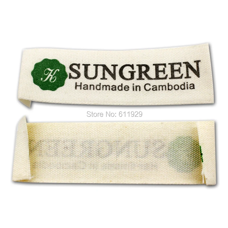 Этикетки из хлопчатобумажной ткани/пользовательские бирки для одежды/печать