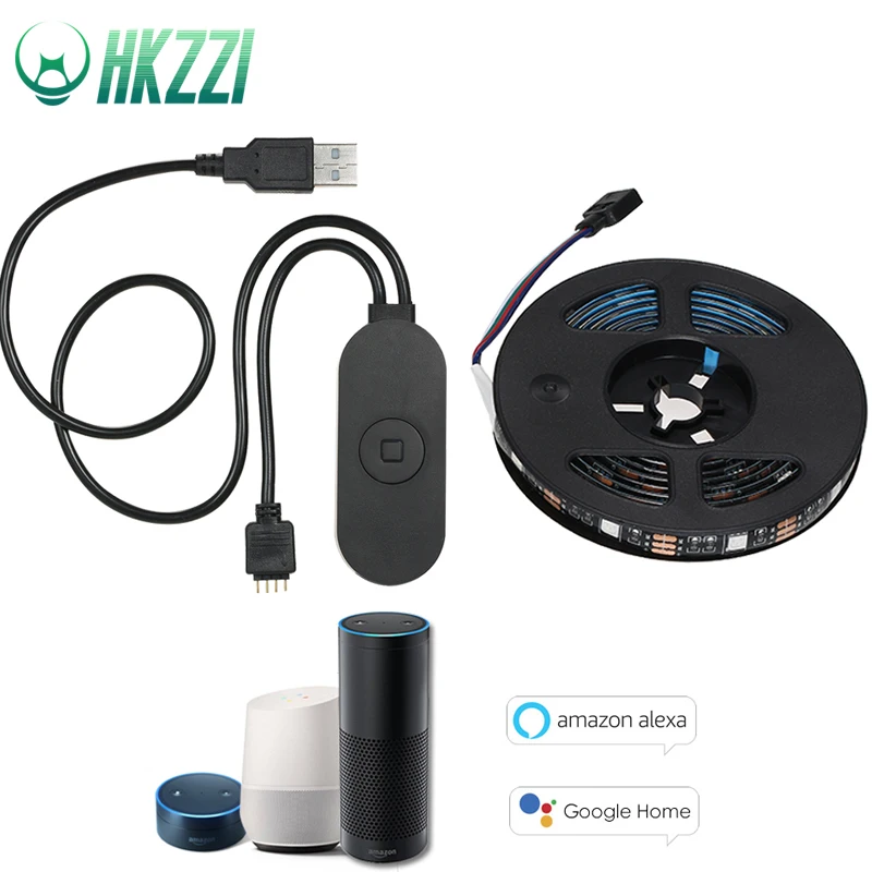 HKZZI USB Светодиодная лента wifi 5050 RGB красочный DC5V водонепроницаемый Совместимость с