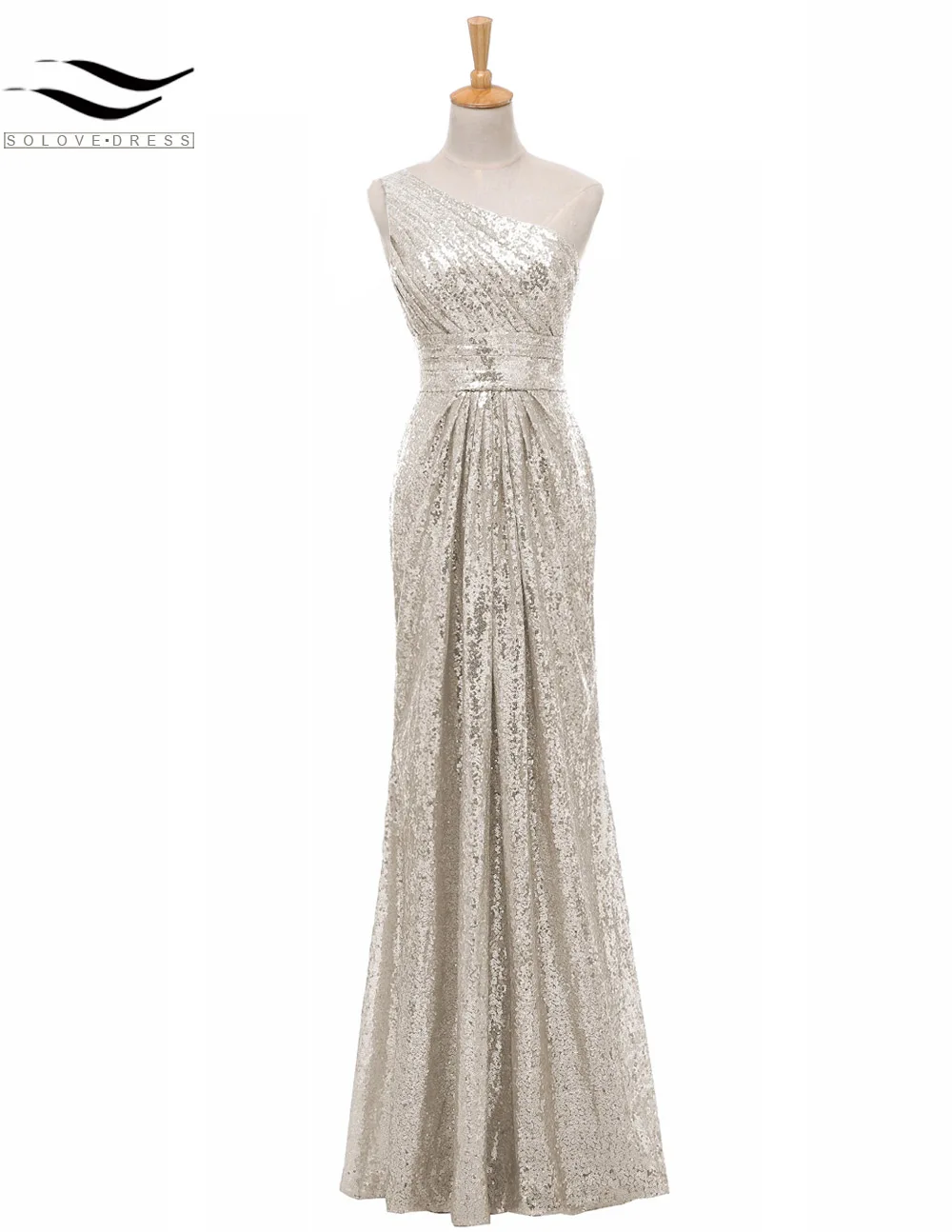 Solovedress платье с рукавами крылышками цвета шампанского и Русалочки расшитое