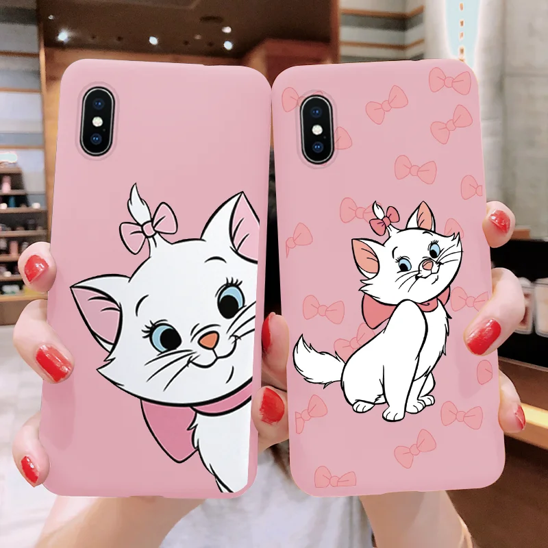 Милое розовое платье с принтом "кошечка Мари" для samsung S10e чехол A70 A50 S7 край S8 S9 плюс J4 J6 A6 Note 8 9 силиконовый чехол для samsung A7 A9