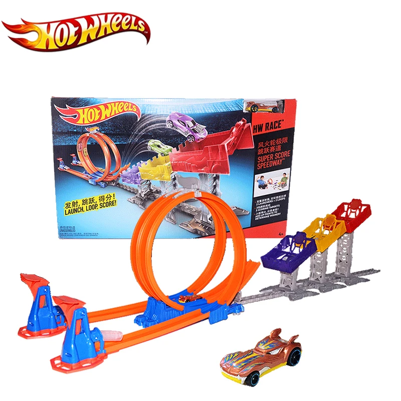 Mattel Hot Wheels автомобильный Игрушечный трек лимит прыжок классика фильм античный Hotwheels автомобили игрушка трек для детского подарка DJC05