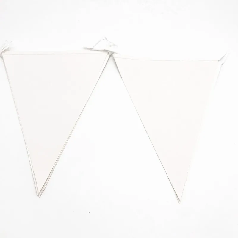 10PCS/LOT WHITE PARTY BANNERS PLAIN COLOR BIRTHDAY SUPPLIES BABY SHOWER THEME FLAGS PAPER | Дом и сад