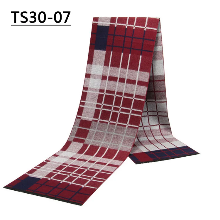 TS30 - 07 YISHLINE, модные, 180X30 см, Толстые мужские шарфы, зимние, мягкие, мужские, кашемировые, вискозные, с кисточками, шарф, модальный, подарок для отца и мужчины - Цвет: TS30 - 07