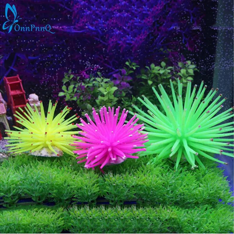 Силиконовый аквариум для рыб искусственное Коралловое растение подводное