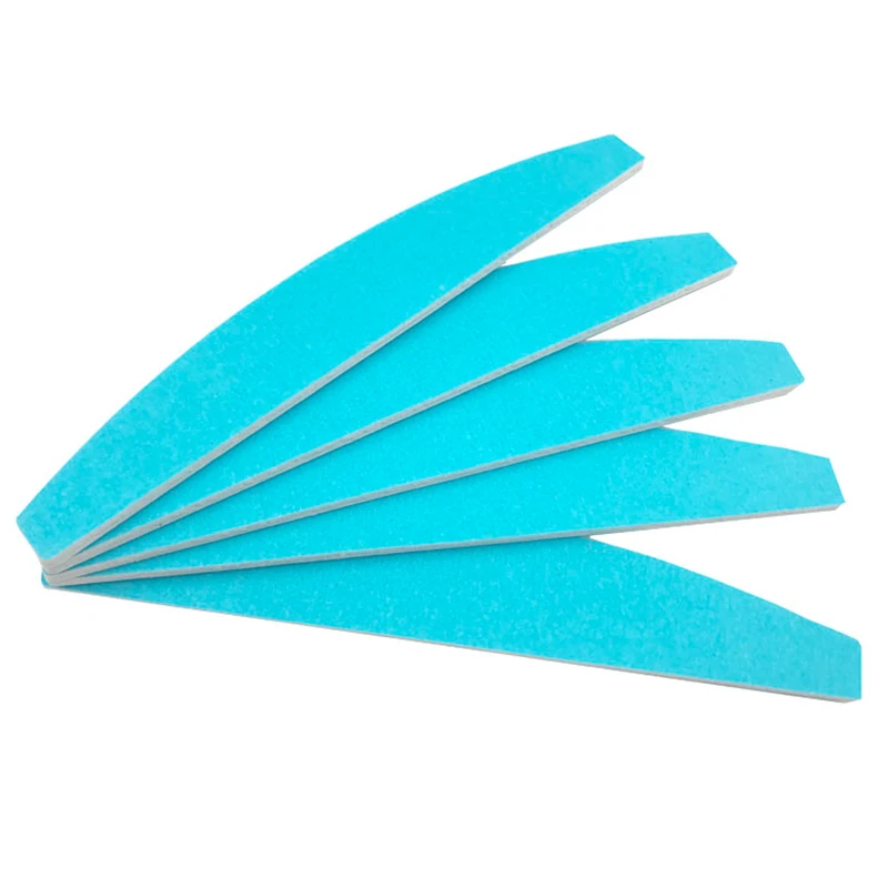 Дизайн ногтей оптовая продажа 100 шт синий гвоздь Buff 2 сторона Эмери пилка для