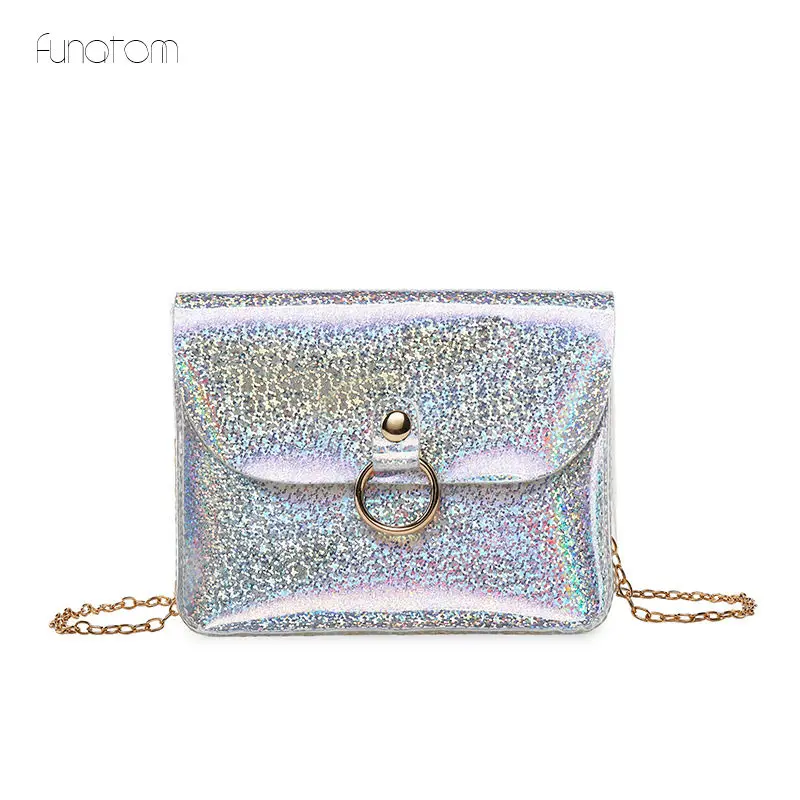 Женская сумка мессенджер Funatom повседневная карамельного цвета с цепочками через