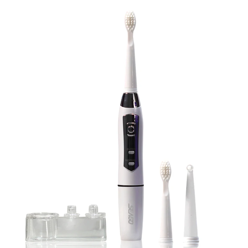 white toothbrush Электрическая зубная щетка для взрослых, звуковая зубная щетка, водонепроницаемая, смарт-чип, головка зубной щетки, батарея, зубная щетка, автоматическая, лучший подарок - Цвет: white toothbrush