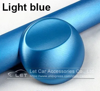 Light blue Автомобильный Стайлинг Черный Темно-серый серебристый металлик матовая алюминиевая Виниловая пленка для отделки автомобиля с пузырьками воздуха выпуска автомобиля наклейки Наклейка - Название цвета: Light blue