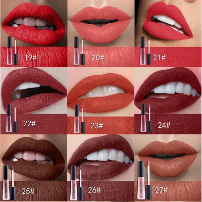 MISS ROSE 27 цветов водонепроницаемая матовая жидкость губная помада стойкий блеск