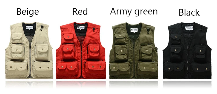 Жилет рыбацкий с несколькими карманами Тактическая Военная жилетка фотографа