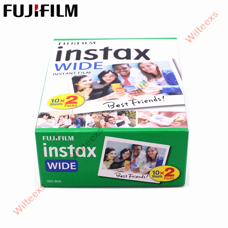 Новинка пленка Fujifilm Instax Wide однотонные двойные пакеты с краями (20 фотографий) для